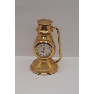 Timex Vintage "Waterbury" Railroad Lantern Miniature Brass  Collectable Clock